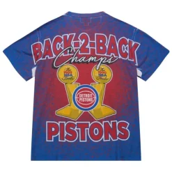 Mitchell & Ness T-Shirts & Tops-Champ City Sublimated Ss Tee Detroit Pistons