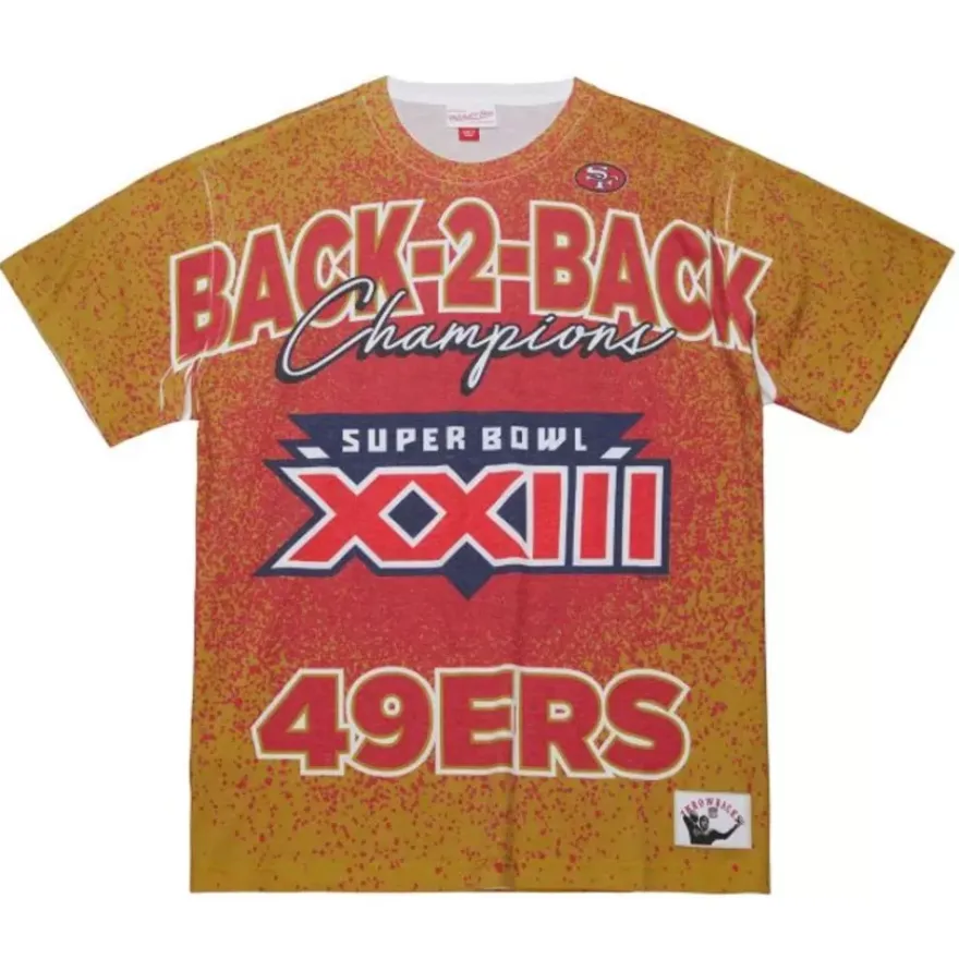 Mitchell & Ness T-Shirts & Tops-Champ City Sublimated Ss Tee San Francisco 49Ers