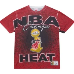 Mitchell & Ness T-Shirts & Tops-Champ City Sublimated Ss Tee Miami Heat