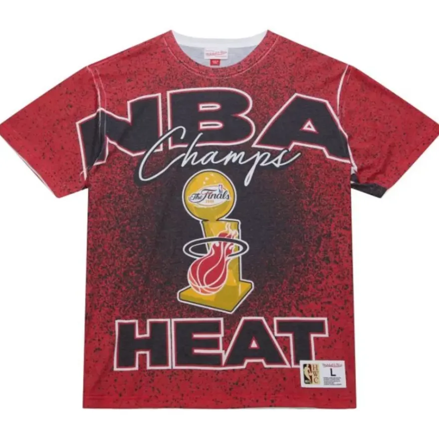 Mitchell & Ness T-Shirts & Tops-Champ City Sublimated Ss Tee Miami Heat
