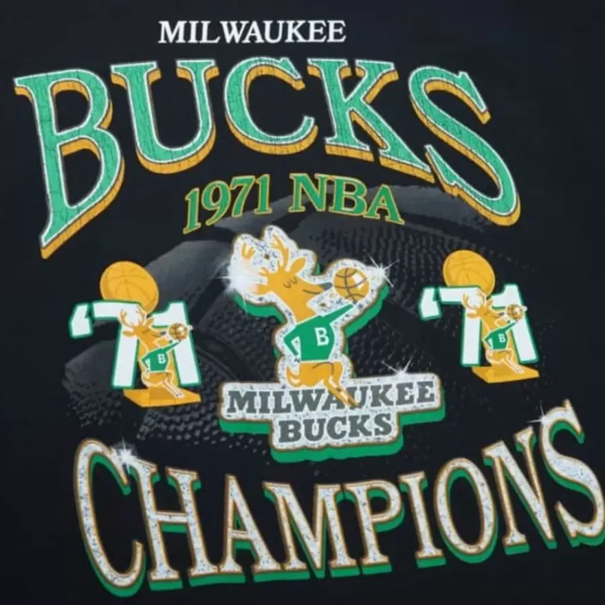 Mitchell & Ness T-Shirts & Tops-Champions Era Ss Tee Hwc Milwaukee Bucks