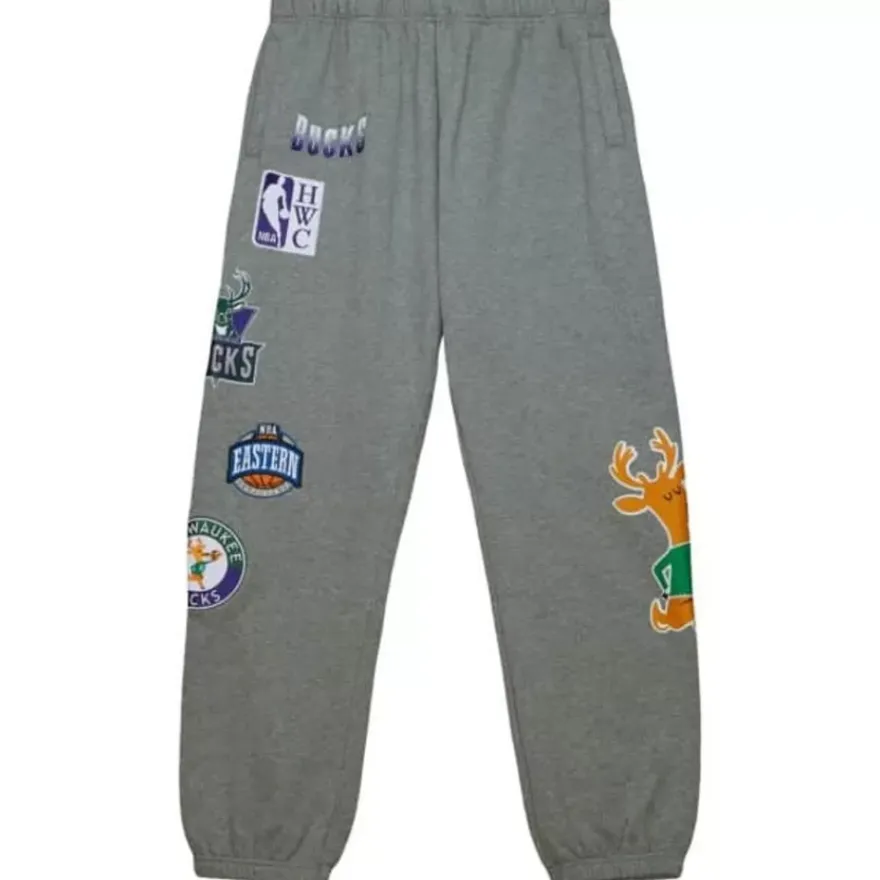 Mitchell & Ness Shorts-City Collection Fleece Pants Milwaukee Bucks