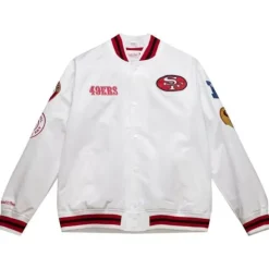 Mitchell & Ness Jackets & Outerwear-City Collection Lightweight Satin Jacket San Francisco 49Ers