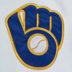 Mitchell & Ness Jackets & Outerwear-City Collection Lightweight Satin Jacket Milwaukee Brewers