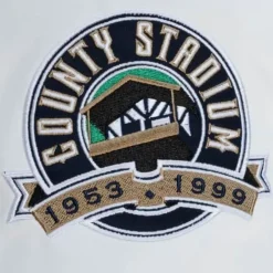 Mitchell & Ness Jackets & Outerwear-City Collection Lightweight Satin Jacket Milwaukee Brewers