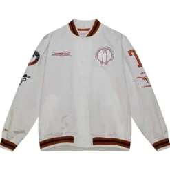 Mitchell & Ness Jackets & Outerwear-City Collection Lightweight Satin Jacket University Of Texas At Austin