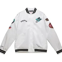 Mitchell & Ness Jackets & Outerwear-City Collection Lightweight Satin Jacket San Antonio Spurs