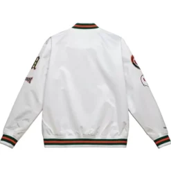 Mitchell & Ness Jackets & Outerwear-City Collection Lightweight Satin Jacket University Of Miami