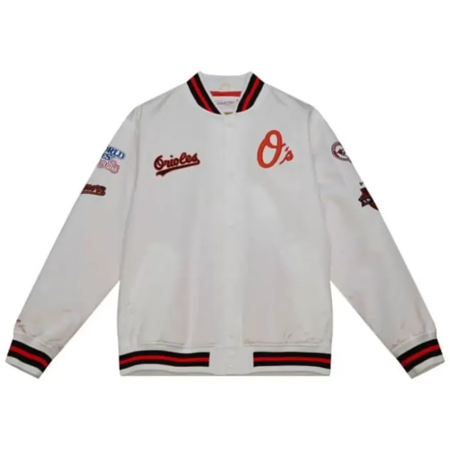 Mitchell & Ness Jackets & Outerwear-City Collection Lightweight Satin Jacket Baltimore Orioles