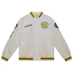 Mitchell & Ness Jackets & Outerwear-City Collection Lightweight Satin Jacket Golden State Warriors