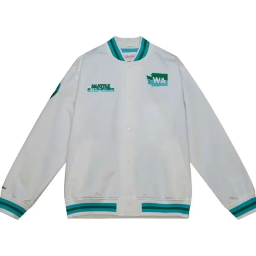 Mitchell & Ness Jackets & Outerwear-City Collection Lightweight Satin Jacket Seattle Sounders Fc