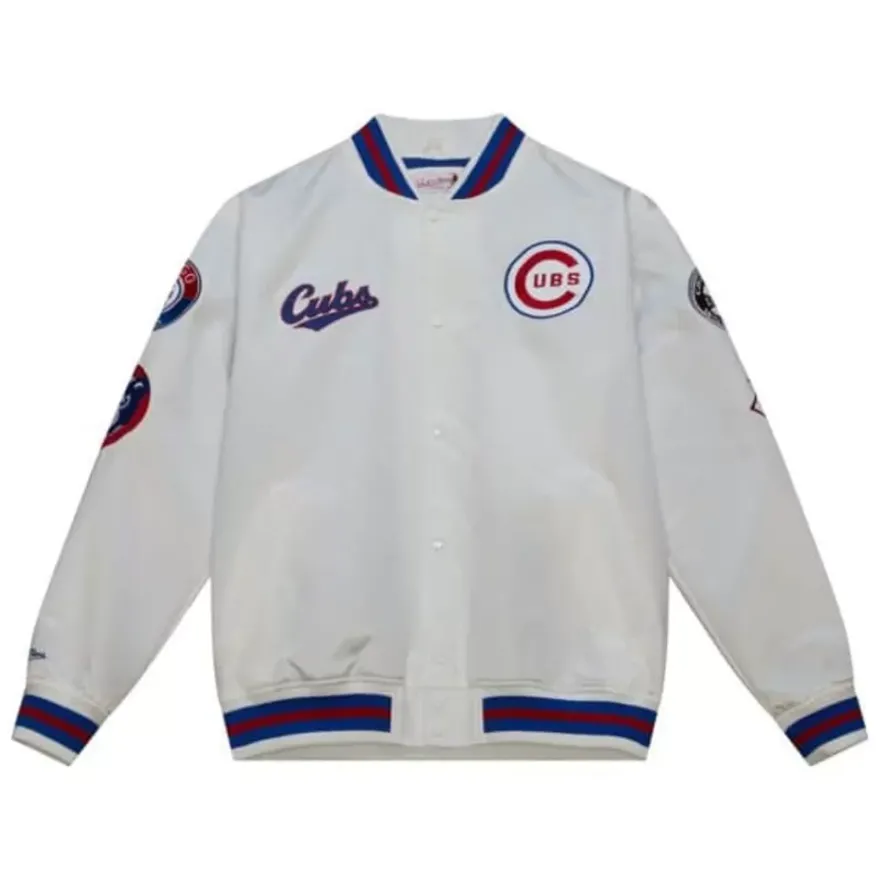 Mitchell & Ness Jackets & Outerwear-City Collection Lightweight Satin Jacket Chicago Cubs