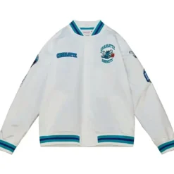 Mitchell & Ness Jackets & Outerwear-City Collection Lightweight Satin Jacket Charlotte Hornets