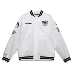 Mitchell & Ness Jackets & Outerwear-City Collection Lightweight Satin Jacket Oakland Raiders