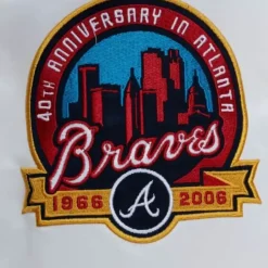 Mitchell & Ness Jackets & Outerwear-City Collection Lightweight Satin Jacket Atlanta Braves