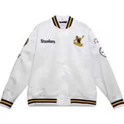 Mitchell & Ness Jackets & Outerwear-City Collection Lightweight Satin Jacket Pittsburgh Steelers