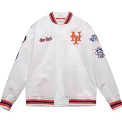 Mitchell & Ness Jackets & Outerwear-City Collection Lightweight Satin Jacket New York Mets