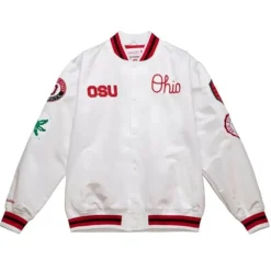 Mitchell & Ness Jackets & Outerwear-City Collection Lightweight Satin Jacket Ohio State