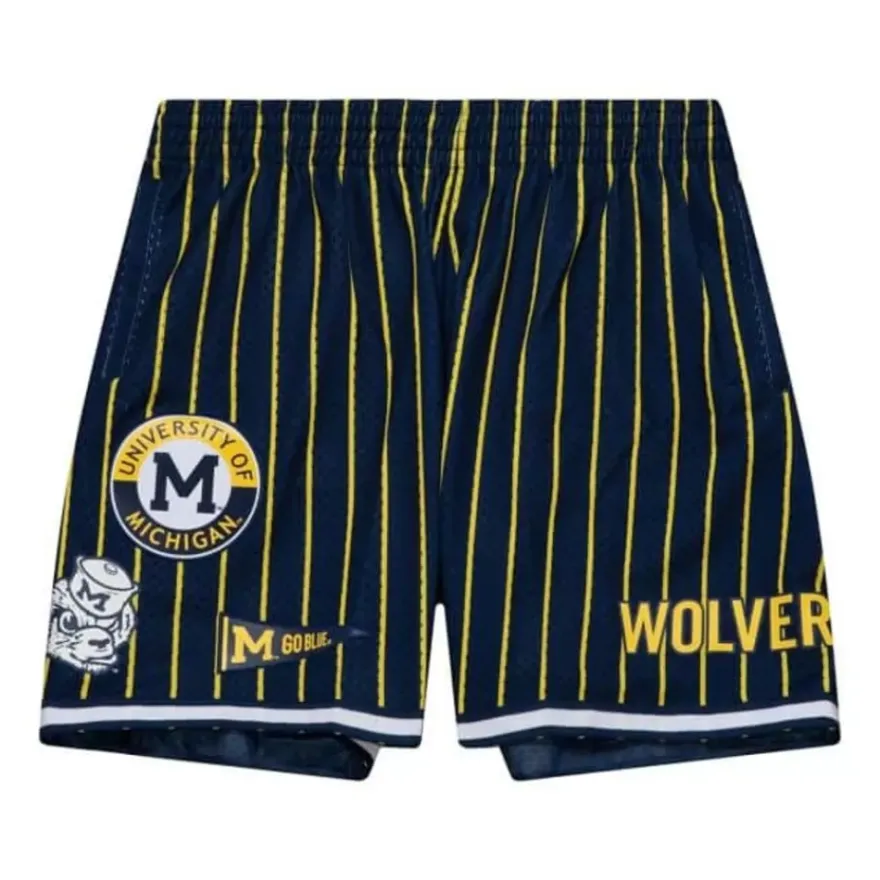 Mitchell & Ness Shorts-City Collection Mesh Shorts University Of Michigan