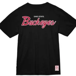 Mitchell & Ness T-Shirts & Tops-Classic Buckeyes Script Tee Ohio State