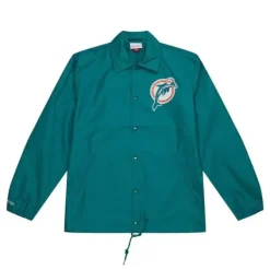 Mitchell & Ness Jackets & Outerwear-Coaches Winbreaker Jacket Miami Dolphins