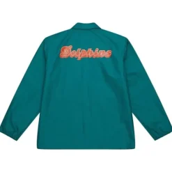 Mitchell & Ness Jackets & Outerwear-Coaches Winbreaker Jacket Miami Dolphins