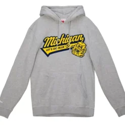Mitchell & Ness Hoodies & Sweatshirts-College Tailsweep Pullover University Of Michigan