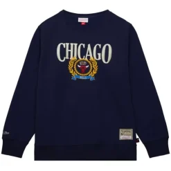 Mitchell & Ness Hoodies & Sweatshirts-Collegiate Crew Fleece Chicago Bulls