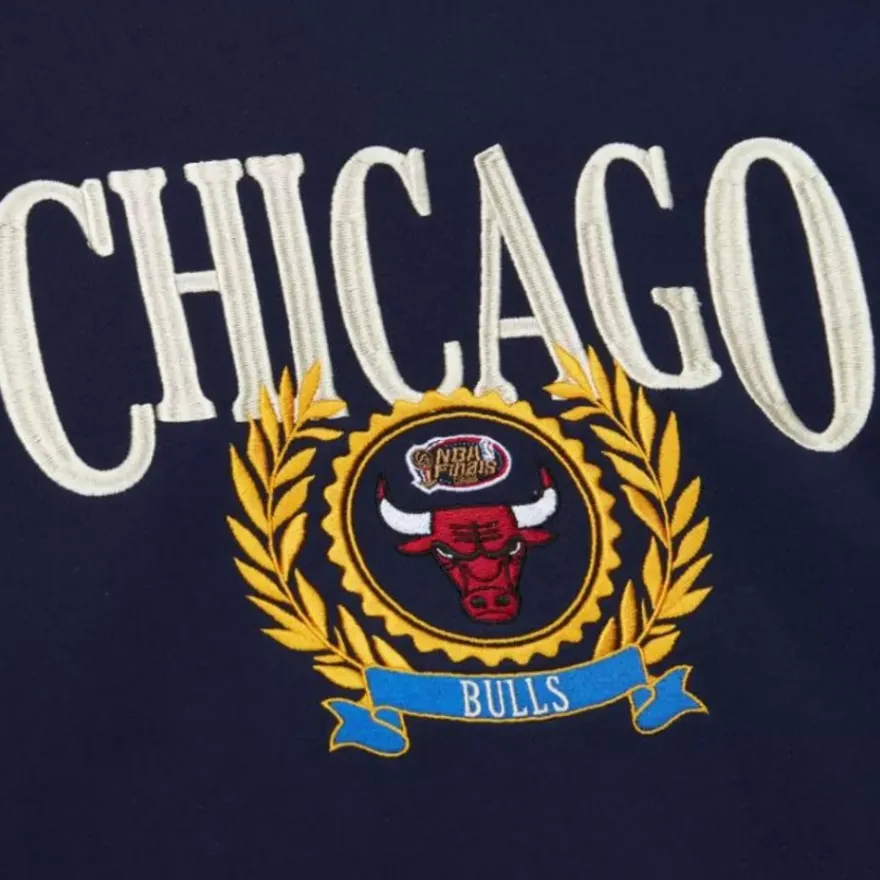 Mitchell & Ness Hoodies & Sweatshirts-Collegiate Crew Fleece Chicago Bulls