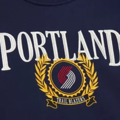 Mitchell & Ness Hoodies & Sweatshirts-Collegiate Crew Fleece Portland Trail Blazers