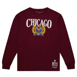 Mitchell & Ness T-Shirts & Tops-Collegiate Ivy League Ls Chicago Bulls