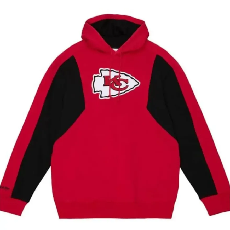 Mitchell & Ness Hoodies & Sweatshirts-Color Blocked Fleece 2.0 Kansas City Chiefs