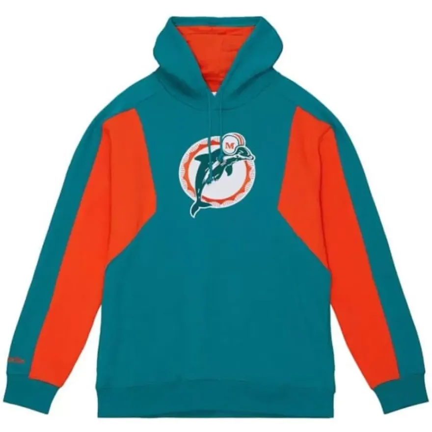 Mitchell & Ness Hoodies & Sweatshirts-Color Blocked Fleece 2.0 Miami Dolphins