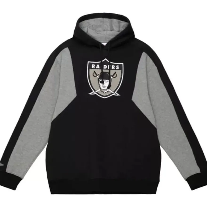 Mitchell & Ness Hoodies & Sweatshirts-Color Blocked Fleece 2.0 Oakland Raiders