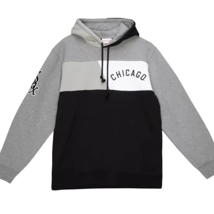 Mitchell & Ness Hoodies & Sweatshirts-Color Blocked Fleece Hoodie Chicago White Sox