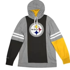 Mitchell & Ness Hoodies & Sweatshirts-Color Blocked Hoodie Pittsburgh Steelers