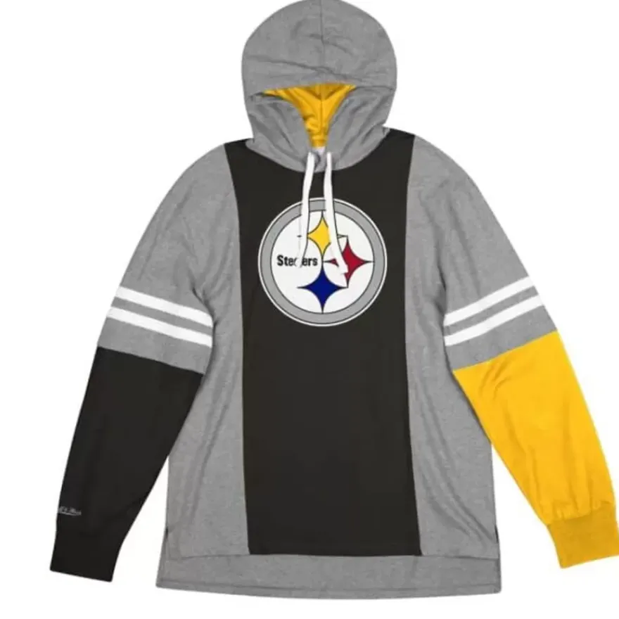 Mitchell & Ness Hoodies & Sweatshirts-Color Blocked Hoodie Pittsburgh Steelers