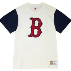 Mitchell & Ness T-Shirts & Tops-Color Blocked S/S Tee Boston Red Sox