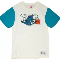 Mitchell & Ness T-Shirts & Tops-Color Blocked S/S Tee Charlotte Hornets