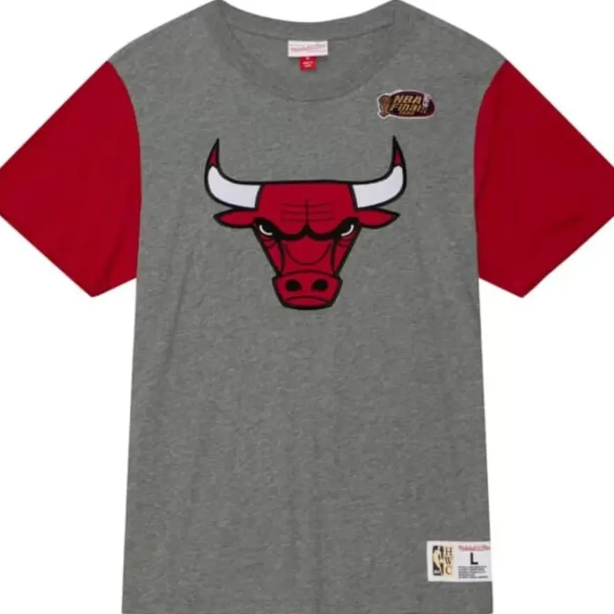 Mitchell & Ness T-Shirts & Tops-Color Blocked S/S Tee Chicago Bulls