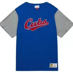 Mitchell & Ness T-Shirts & Tops-Color Blocked Ss Tee Chicago Cubs