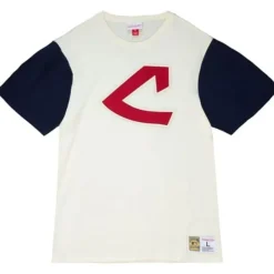 Mitchell & Ness T-Shirts & Tops-Color Blocked S/S Tee Cleveland Indians