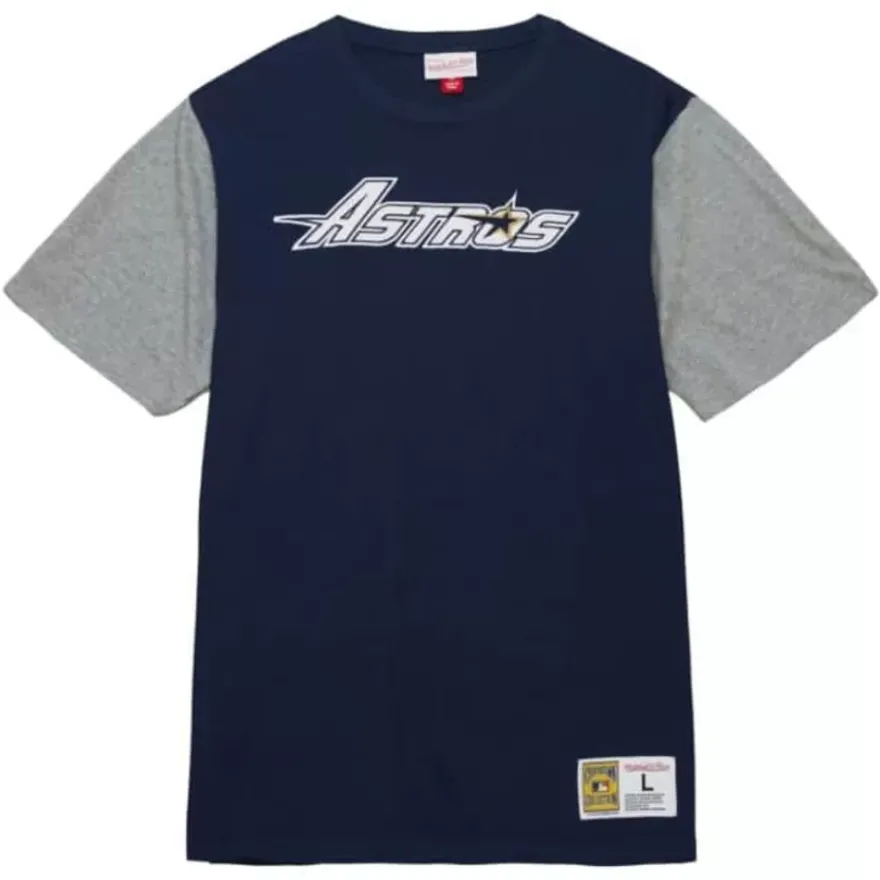 Mitchell & Ness T-Shirts & Tops-Color Blocked Ss Tee Houston Astros