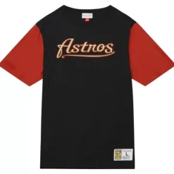 Mitchell & Ness T-Shirts & Tops-Color Blocked Ss Tee Houston Astros