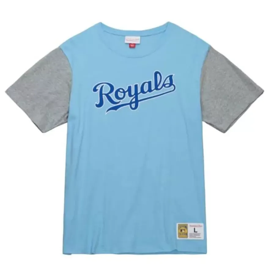 Mitchell & Ness T-Shirts & Tops-Color Blocked Ss Tee Kansas City Royals