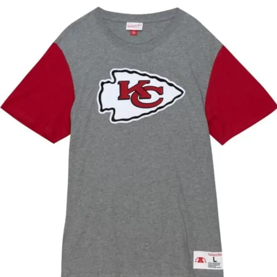 Mitchell & Ness T-Shirts & Tops-Color Blocked S/S Tee Kansas City Chiefs