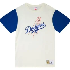 Mitchell & Ness T-Shirts & Tops-Color Blocked S/S Tee Los Angeles Dodgers