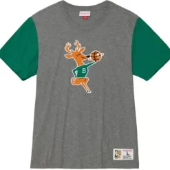 Mitchell & Ness T-Shirts & Tops-Color Blocked S/S Tee Milwaukee Bucks