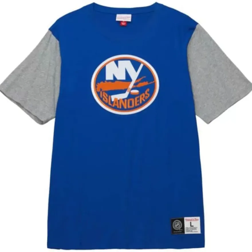 Mitchell & Ness T-Shirts & Tops-Color Blocked Ss Tee New York Islanders
