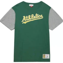 Mitchell & Ness T-Shirts & Tops-Color Blocked Ss Tee Oakland Athletics